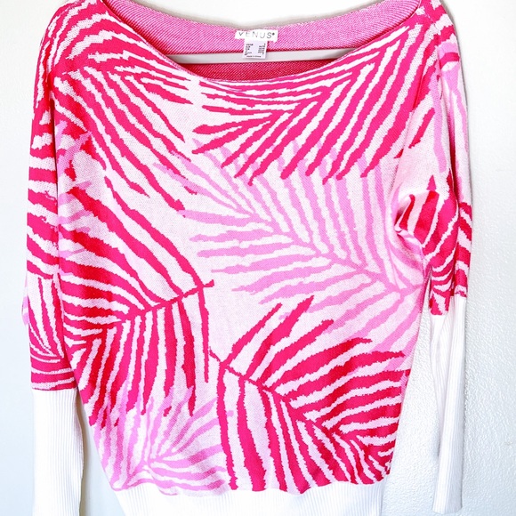 VENUS Palm Print Off-Shoulder Sweater - Small - NWOT - Picture 5 of 7
